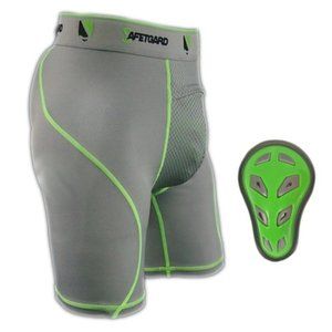 SafeTGard Men's Ultra Series Compression Boxer w/Cage Cup Size S - Grey NWOT